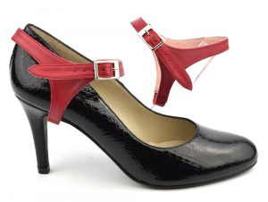 sangles amovibles en cuir rouge pour escarpin