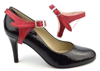 sangles amovibles en cuir rouge pour escarpin